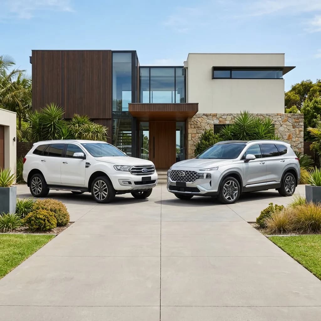 So Sánh Ford Everest Và Hyundai Santa Fe: SUV 7 Chỗ Nào Đáng Mua?